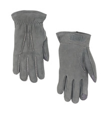 UGG L124918 Mens Grey Leather 3 Point Leather Gloves Size XL