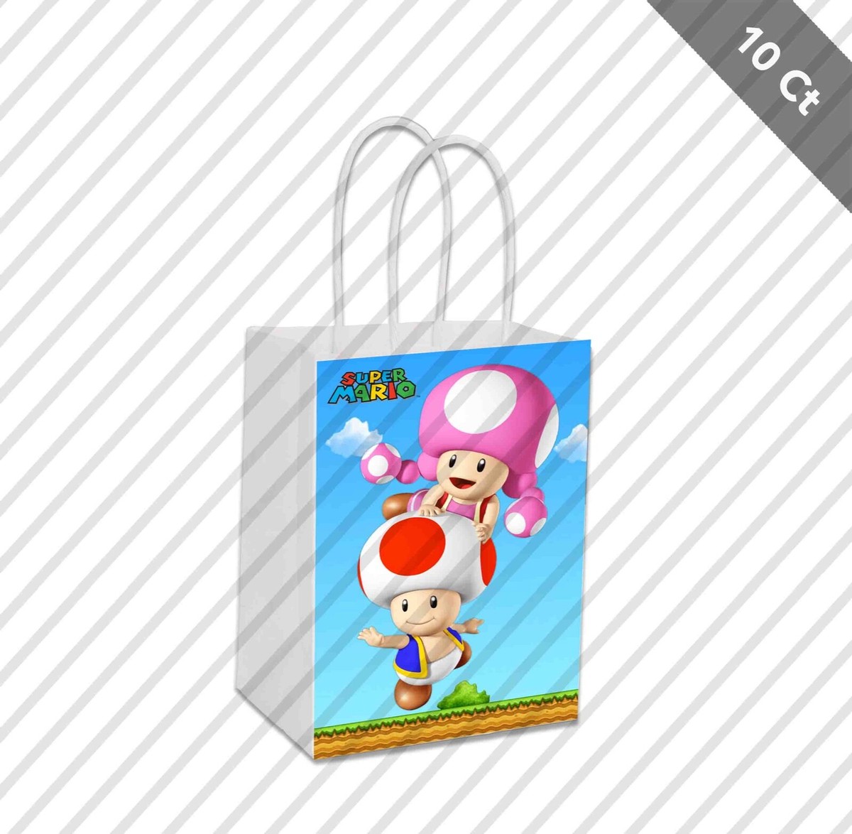 Toad Mario Party Item Shop 10 Toad Toadette Label On Gift Bag