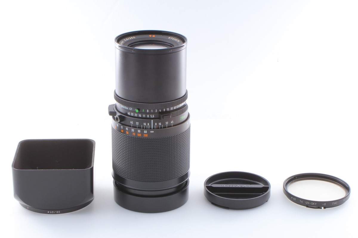 NEAR MINT w/Hood] Hasselblad Carl Zeiss Sonnar T* CF 250mm f5.6
