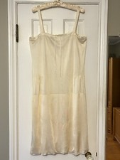 Vintage Unique Ivory Sheath Slip w/Drawstring Pull and Pleats