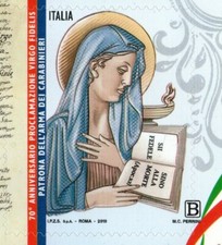 2019  FOGLIETTO VARIETA' VIRGO FIDELIS  MNH (DENTELLATURA SPOSTATA) 