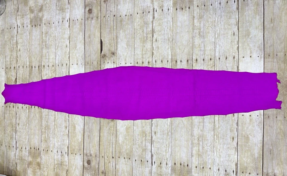 Rosa Neón Grande Genuino Pitón Piel de Serpiente Cuero Piel Real Piel de Serpiente Sonajero 325 Foto 2 de 4