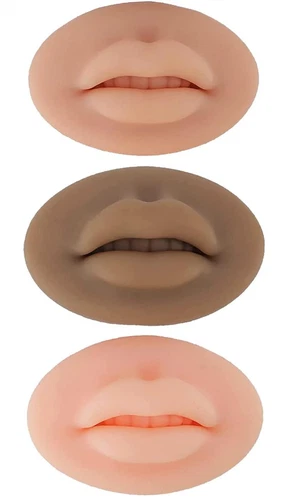 Realistic 3D Silicone Lips for PMU, Tattoos Practice - 3 Pcs Set [US Seller] - product listing photo