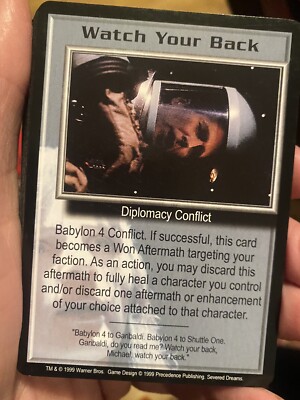 WATCH YOUR BACK 1999 SEVERED DREAMS BABYLON 5 CCG SAMMLERKARTE NEAR MINT