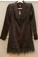 Aidan By Adrianna Papell US 2, Feather  Trim  Blazer Dress