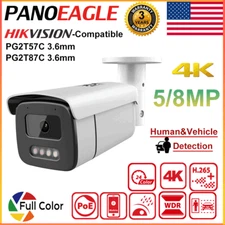 US Hik Compatible 4K 8MP ColorVu 5MP IP Camera POE Full Color Bullet 3.6mm