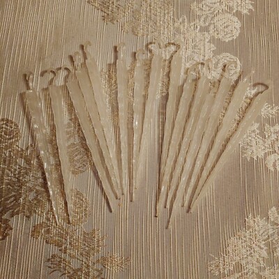 Lovely Vintage Plastic Waved Icicle Christmas Ornaments Retro
