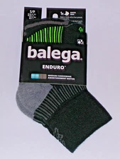 Balega Enduro Medium Cushion Unisex Quarter Socks  Women's Small 6 - 8 NWT Black