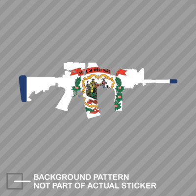 West Virginia State Shape AR15 Sticker Decal Vinyl AR-15 M16 M-16 WV