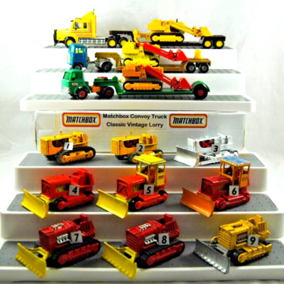 Diverse MATCHBOX SUPER KING SIZE KATZENSÄULE KOFFER PLANIERRAUPE PFLANZENTRAKTOREN Mix Posten