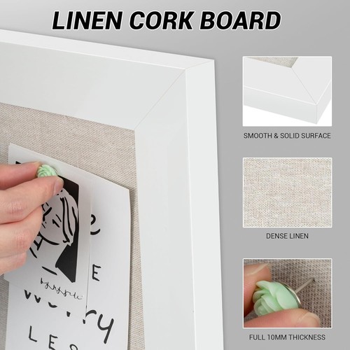 Durable 30" x 20" Linen Cork Bulletin Board, 2-Pack - Ideal for Home & Office - Picture 7 of 10