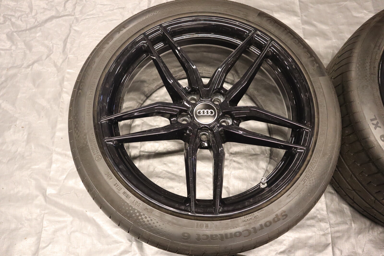 2020 AUDI R8 V10 OEM BLACK WHEELS RIMS 19X8.5 19X11 CONTINENTAL TIRES