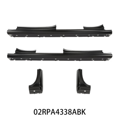 Fit For 2014-2018 Chevy Gmc Pickup Slip-on Rocker Cab Corner 4 Door Ext Cab