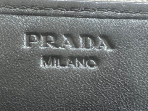 Authentic Prada Large Black Tressuto Impuntu Nylon Diamond Quilted Wallet 1M1132 - Picture 12 of 13