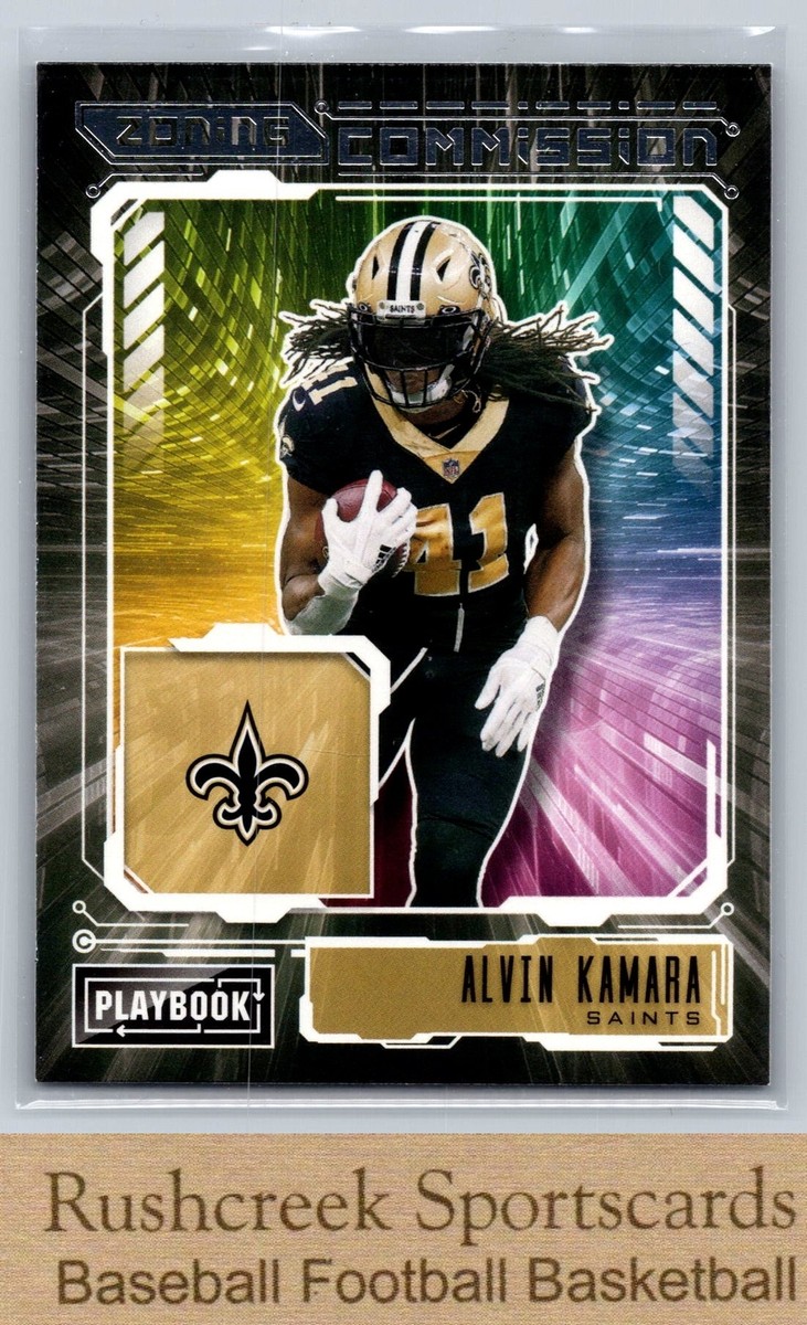 2021 Panini Playbook #ZC-AKA Alvin Kamara Saints Zoning Commission