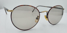 Vintage Calvin Klein 228 553 Tortoise Gold Round Metal Sunglasses FRAMES ONLY