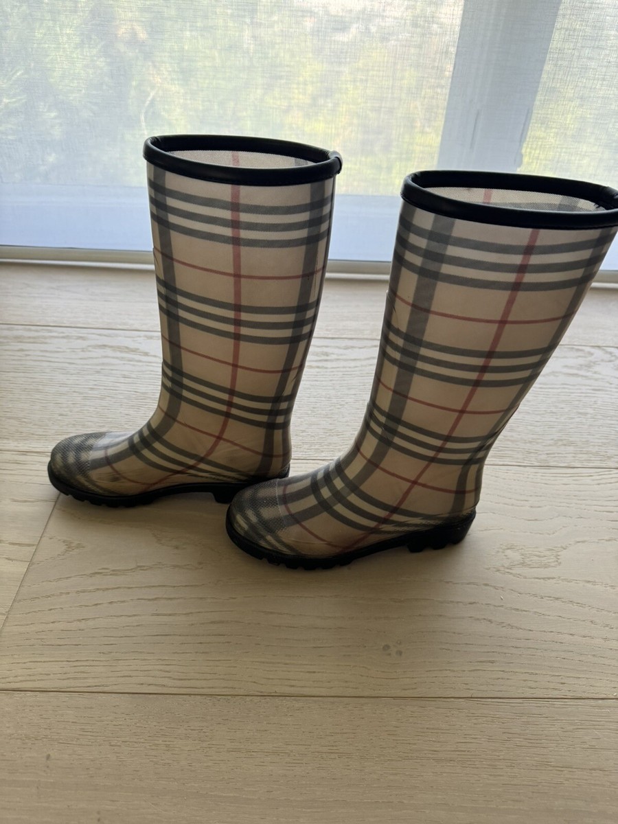 【関税&送料込】Burberry Rainboots With Traditional Check In Burberry Rain Boots Classic Check Size 36 | eBay