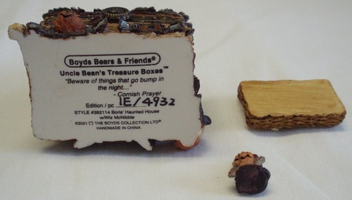 Boyds Bears Treasure Box Boris' Haunted House w/Wiz McNibble Halloween #392114 - Picture 6 of 15