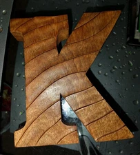 Home Decor - Solid Wood Letter "K" - 7 x 1.5 x 8 Inches