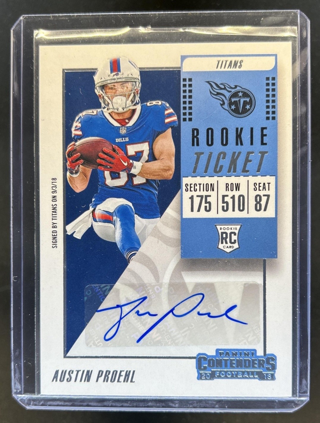 Austin Proehl Panini Contenders #212 Autograph