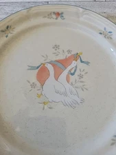 4 International Tableworks Marmalade Geese 7.5 Salad Luncheon Plates Set Country