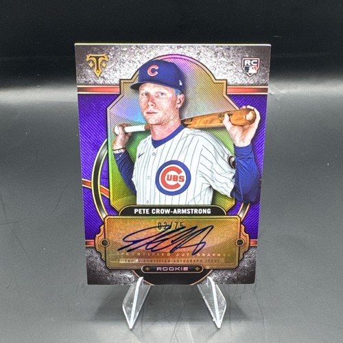 Pete Crow-Armstrong [Amethyst] #RA-PC 2024 Topps Triple Threads Rookie Autograph card