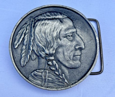 Vintage Indian Head Large Belt Buckle
