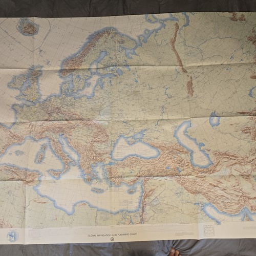 Global Navigation Planning Chart Map GNC-4N 1970 Europe DOD Air Force 
