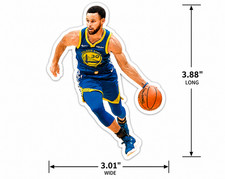 Stephan Curry Sticker 3.01 x 3.88 Golden State Warriors NBA Top Quality print