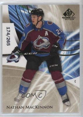 2020-21 Upper Deck SP Game Used Golden Burst /265 Nathan MacKinnon #25 18m3