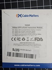 Cable Matters 10GBASET SFP to RJ45 Copper Ethernet Transceiver Module 104068