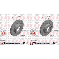 2X Zimmermann Sport Bremsscheiben 298Mm Gelocht Vorne Passend FüR Porsche 944 96