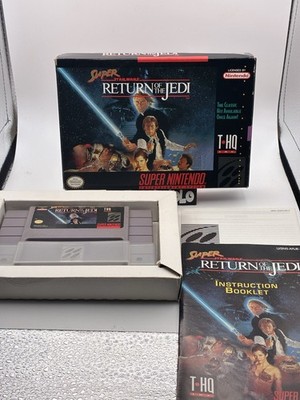 Super Star Wars: Return of the Jedi Super Nintendo SNES 1994 Game, Box, & Manual