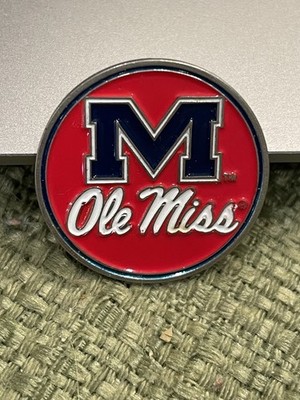 Team Golf  Metal Golf Ball Marker Ole Miss Rebels Red Blue enameled 