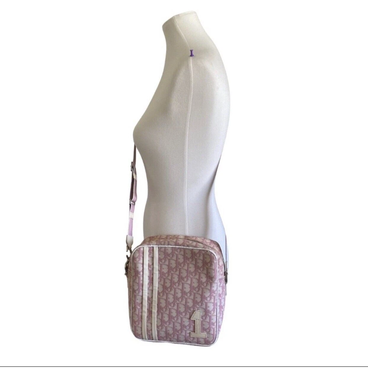Bandoulière trotteur rose Dior vintage Y2K authentique