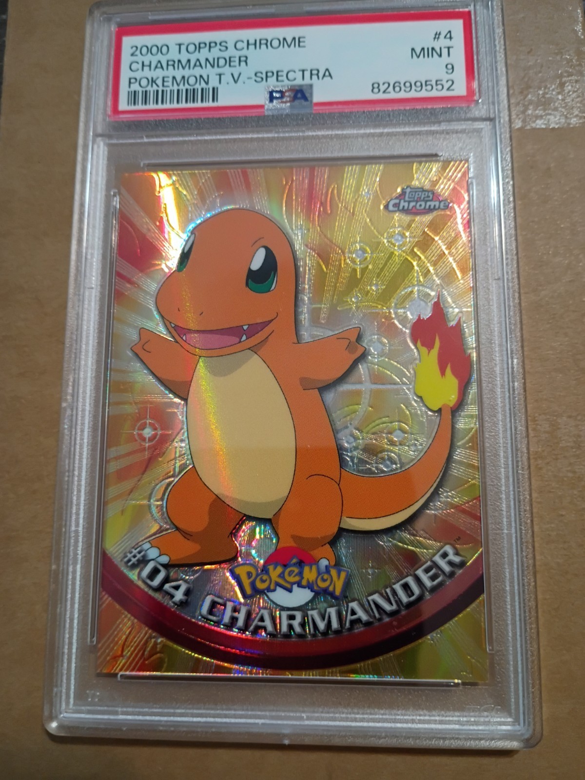 Pokemon Topps Chrome 2000 Spectra CHARMANDER PSA 9 MINT