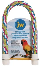Pet Comfy Perch For Birds Flexible Multi-color Rope, Medium - 21" Length