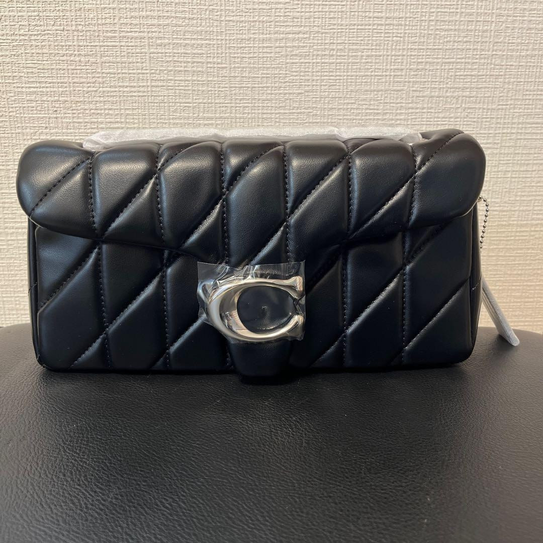 COACH Tabby Shoulder Bag 20 Quilted Black Hardware New Japan
