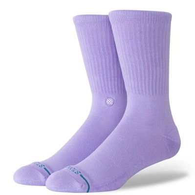 STANCE ICON SOCKEN. NEU NEON LILA KLASSISCH SOLIDE BOGENSTÜTZE GEPOLSTERTE WADE W26