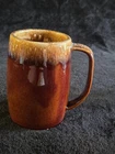 Hull Brown Drip Glaze Coffee Mug Vintage Ovenproof Pottery USA 16oz Beer Stein