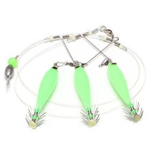Glow 3-hook Squid Catcher Rigs Gangion Double Layered Squid Hook Fishing Baits