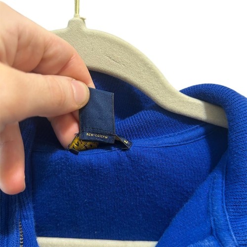 Polo Ralph Lauren Boys 1/4 Zip Pullover Sweater Navy Blue Size L 14/16 - Picture 8 of 8