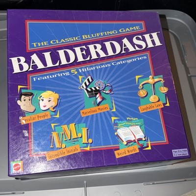 Balderdash The Classic Bluffing Board Game by Mattel Missing 1 Pawn