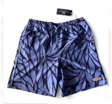 Vineyard Vines Geometric Swim Shorts Blue Navy Men Size L