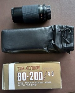 Sun Actinon 80-200 Zoom Camera Lens with Macro, For Pentax. Plus Soft Bag.