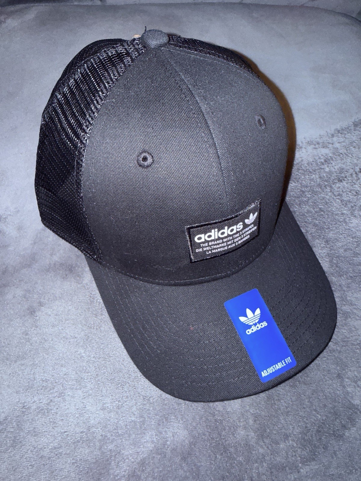 Black Osfm Adjustable Cap