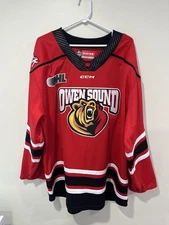 Owen Sound Attack Authentic Team Issued Red CCM OHL Jersey 56