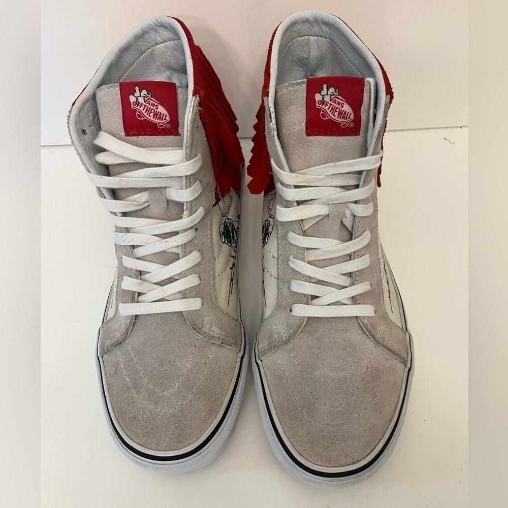 Vans × Peanuts SK8-Hi Shoes Charlie Brown Mens 7 Womens 8.5 High Tops wFringe thumbnail 2
