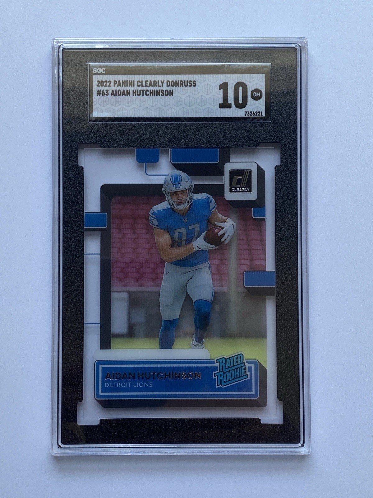 Aidan Hutchinson #63 2022 Clearly Donruss Football Clearly Rated Rookie Autographs