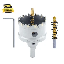 1-31/32" 50Mm TCT Carbide Hole Saw Tungsten Carbide Tipped Hole Cutter with 2 Pc